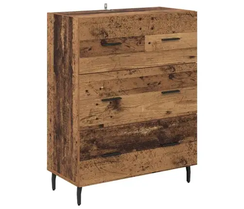 Augstais Skapītis Ar Atvilktni Vecs Koks 69,5 X 34 X 180 Cm Vidaxl