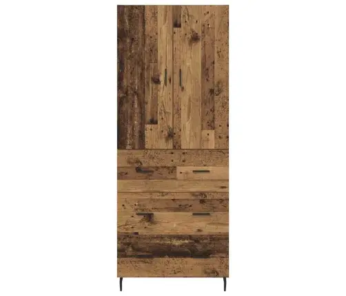 Augstais Skapītis Ar Atvilktni Vecs Koks 69,5 X 34 X 180 Cm Vidaxl