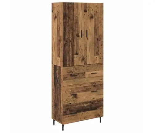 Augstais Skapītis Ar Atvilktni Vecs Koks 69,5 X 34 X 180 Cm Vidaxl