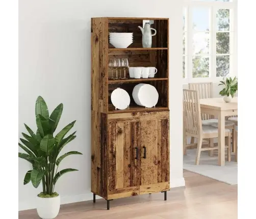 Augstais Skapītis Vecs Koks 69,5 X 32,5 X 180 Cm Vidaxl