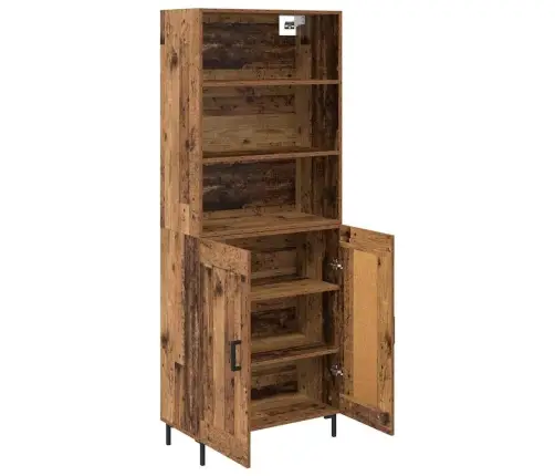 Augstais Skapītis Vecs Koks 69,5 X 32,5 X 180 Cm Vidaxl