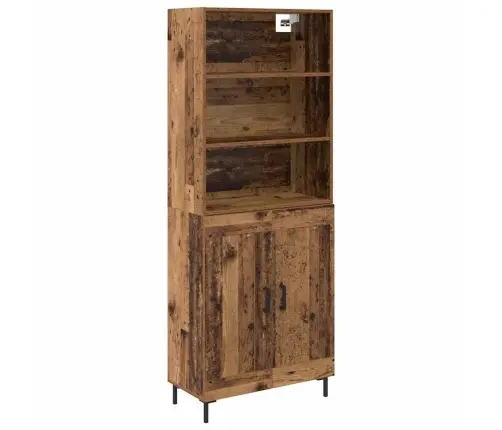 Augstais Skapītis Vecs Koks 69,5 X 32,5 X 180 Cm Vidaxl