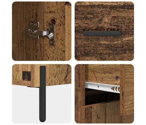 Aukštas Spintelė Su Stalčių Senovinis Medis 69,5 X 34 X 180 Cm