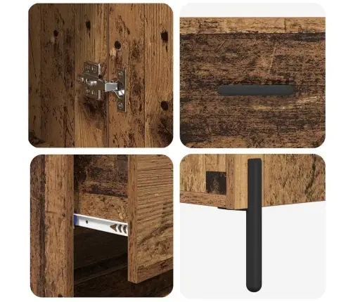 Augstais Skapītis Ar Atvilktni Vecs Koks 69,5 X 32,5 X 180 Cm Vidaxl