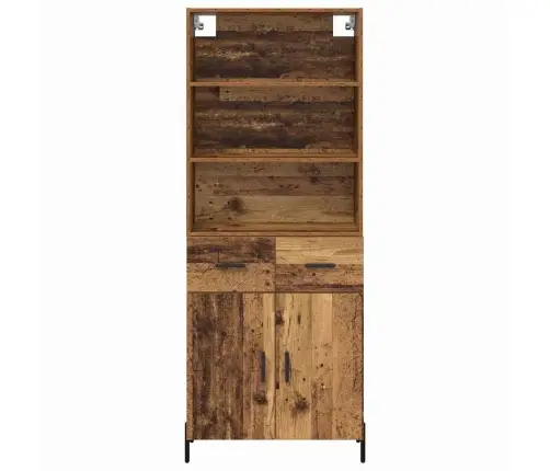 Augstais Skapītis Ar Atvilktni Vecs Koks 69,5 X 32,5 X 180 Cm Vidaxl