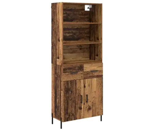 Augstais Skapītis Ar Atvilktni Vecs Koks 69,5 X 32,5 X 180 Cm Vidaxl