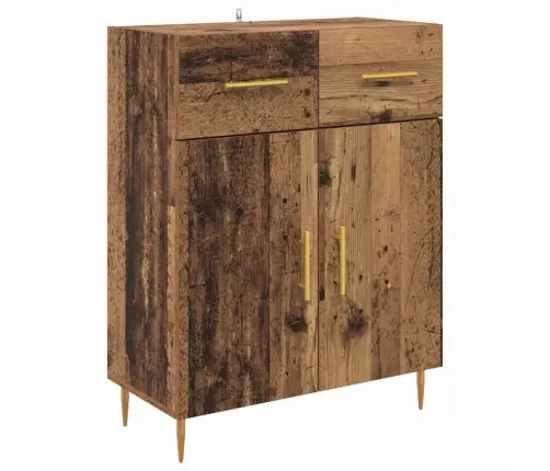 Aukštas Spintelė Su Stalčių Senas Medis 69,5 X 34 X 180 Cm