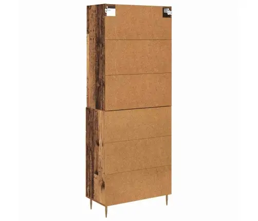 Aukštas Spintelė Su Stalčių Senas Medis 69,5 X 34 X 180 Cm