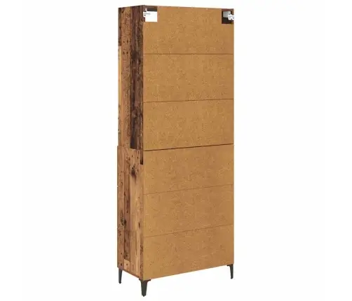 Augstais Skapītis Ar Atvilktni Vecs Koks 69,5 X 34 X 180 Cm Vidaxl