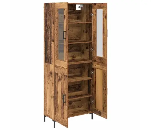 Augstais Skapītis 2 Pcs Vecs Koks 69,5 X 34 X 180 Cm Vidaxl