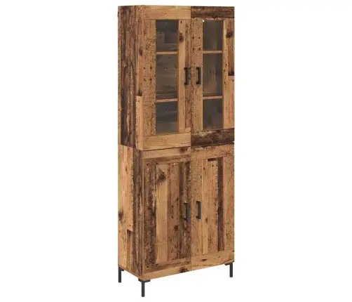 Augstais Skapītis 2 Pcs Vecs Koks 69,5 X 34 X 180 Cm Vidaxl