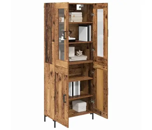 Augstais Skapītis 2 Pcs Vecs Koks 69,5 X 34 X 180 Cm Vidaxl