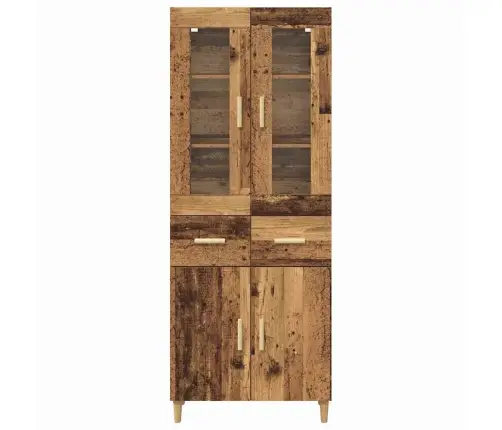 Aukštas Spintelė Su Stalčių Senovinis Medis 69,5 X 34 X 180 Cm