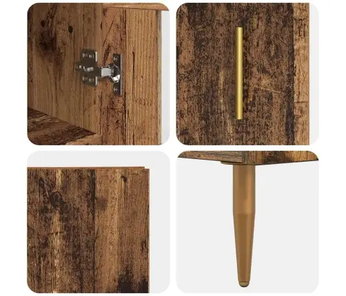 Augstais Skapītis Vecs Koks 34,5 X 34 X 180 Cm Vidaxl