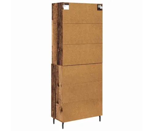 Augstais Skapītis Ar Atvilktni Vecs Koks 69,5 X 34 X 180 Cm Vidaxl