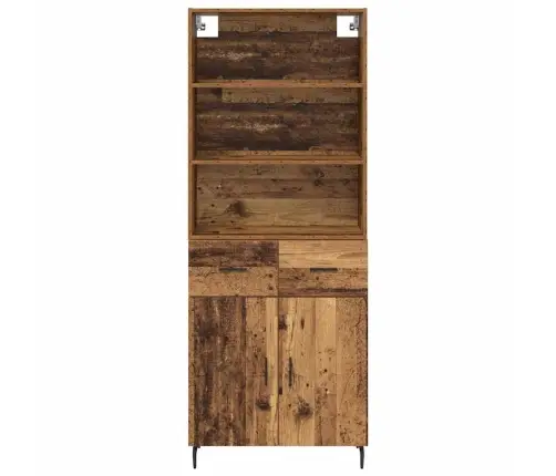 Augstais Skapītis Ar Atvilktni Vecs Koks 69,5 X 34 X 180 Cm Vidaxl