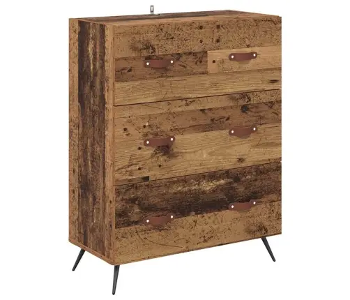 Augstais Skapītis Ar Atvilktni Vecs Koks 69,5 X 34 X 180 Cm Vidaxl