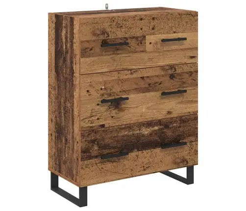 Augstais Skapītis Ar Atvilktni Vecs Koks 69,5 X 34 X 180 Cm Vidaxl