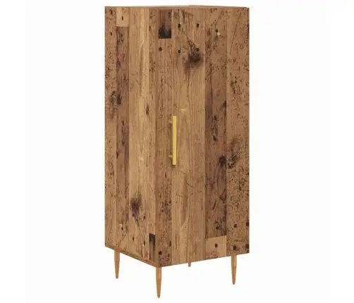 Augstais Skapītis 2 Pcs Vecs Koks Stikls Vidaxl