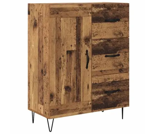 Augstais Skapītis Ar Atvilktni Vecs Koks 69,5 X 34 X 180 Cm Vidaxl