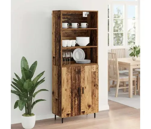 Augstais Skapītis Vecs Koks 69,5 X 34 X 180 Cm Vidaxl