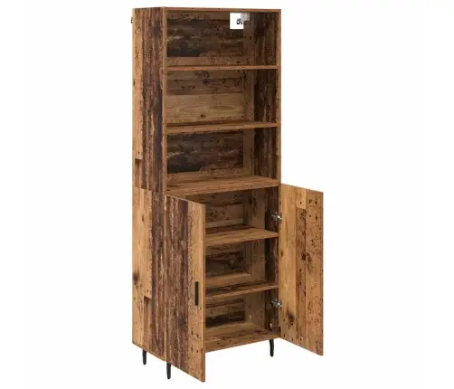 Augstais Skapītis Vecs Koks 69,5 X 34 X 180 Cm Vidaxl