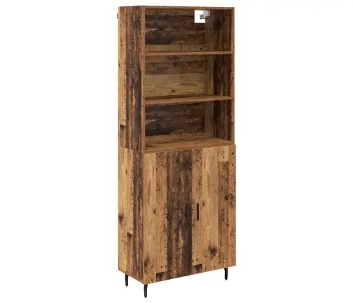 Augstais Skapītis Vecs Koks 69,5 X 34 X 180 Cm Vidaxl