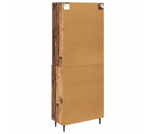 Augstais Skapītis Ar Atvilktni Vecs Koks 69,5 X 34 X 180 Cm Vidaxl