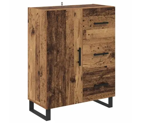 Augstais Skapītis 2 Pcs Vecs Koks Koka Un Stikla Materiāls Vidaxl