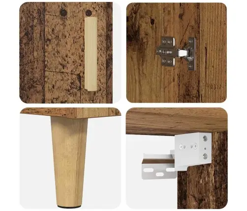 Augstais Skapītis Vecs Koks 69,5 X 34 X 180 Cm Vidaxl