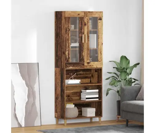 Augstais Skapītis Vecs Koks 69,5 X 34 X 180 Cm Vidaxl