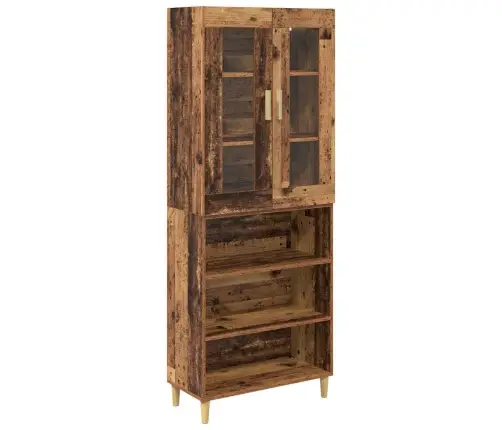 Augstais Skapītis Vecs Koks 69,5 X 34 X 180 Cm Vidaxl