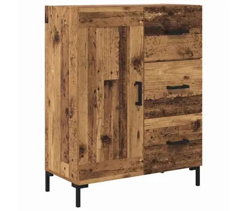 Augstais Skapītis Ar Atvilktni Vecs Koks 69,5 X 34 X 180 Cm Vidaxl