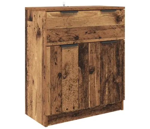 Puse Ar Atvilktni 3 Pcs Vecs Koks Inženierijas Koks Vidaxl