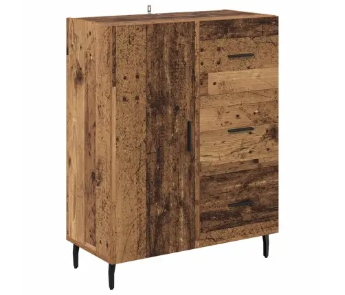 Augstais Skapītis 2 Pcs Vecs Koks Koka Un Stikla Materiāls Vidaxl