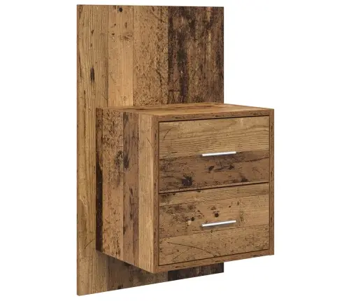 Gultas Galva Ar Skapīšu 3 Pcs Vecs Koks Inženierijas Koks Vidaxl