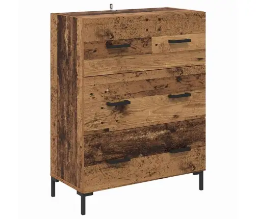 Augstais Skapītis Ar Atvilktni Vecs Koks 69,5 X 34 X 180 Cm Vidaxl