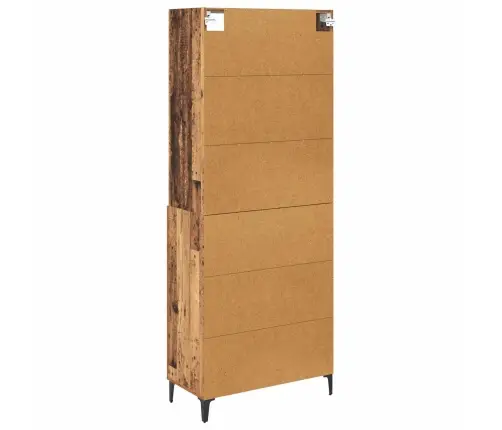 Augstais Skapītis Ar Atvilktni Vecs Koks 69,5 X 34 X 180 Cm Vidaxl