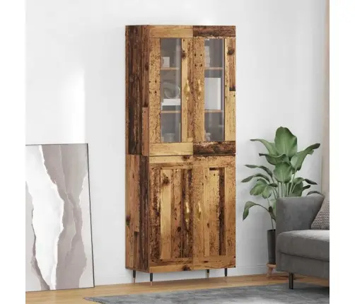 Augstais Skapītis 2 Pcs Vecs Koks 69,5 X 34 X 180 Cm Vidaxl