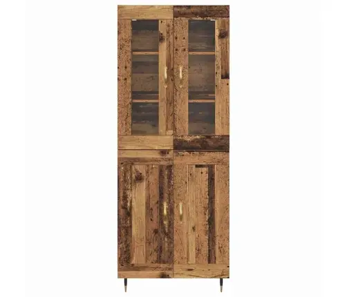 Augstais Skapītis 2 Pcs Vecs Koks 69,5 X 34 X 180 Cm Vidaxl