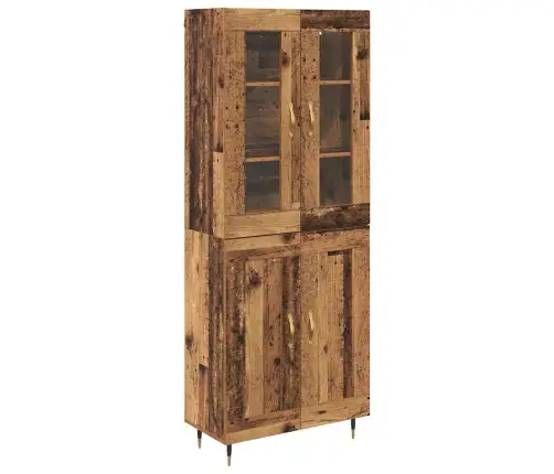 Augstais Skapītis 2 Pcs Vecs Koks 69,5 X 34 X 180 Cm Vidaxl