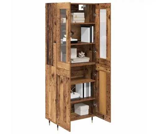 Augstais Skapītis 2 Pcs Vecs Koks 69,5 X 34 X 180 Cm Vidaxl