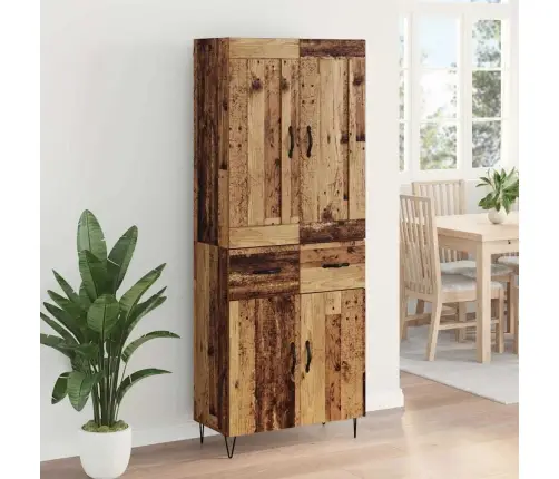 Aukštas Spintelė Su Stalčių Senovinis Medis 69,5 X 34 X 180 Cm