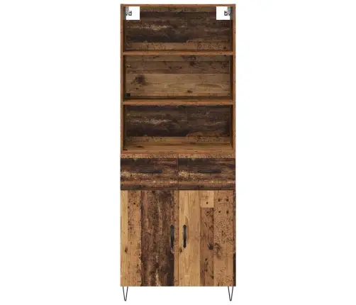 Augstais Skapītis Ar Atvilktni Vecs Koks 69,5 X 32,5 X 180 Cm Vidaxl