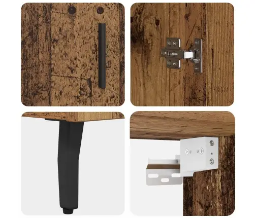 Aukštas Spintelė 2 Pcs Senovinis Medis