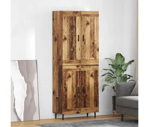 Aukštas Spintelė 2 Pcs Senovinis Medis