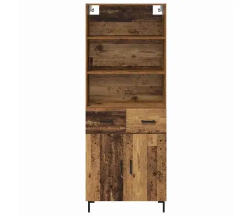 Augstais Skapītis Ar Atvilktni Vecs Koks 69,5 X 32,5 X 180 Cm Vidaxl