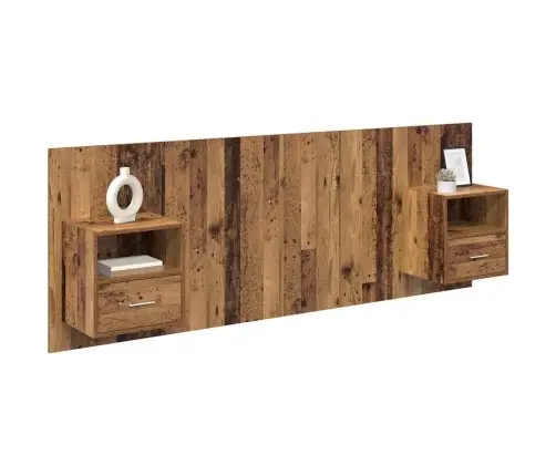 Peatoed Kapiga Sahtliga Riiuliga 3 Pcs Vana Puit Tehispuit