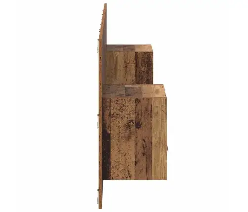 Peatoed Kapiga Sahtliga Riiuliga 3 Pcs Vana Puit Tehispuit