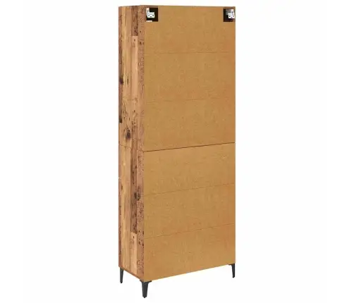 Augstais Skapītis Ar Atvilktni Vecs Koks 69,5 X 34 X 180 Cm Vidaxl